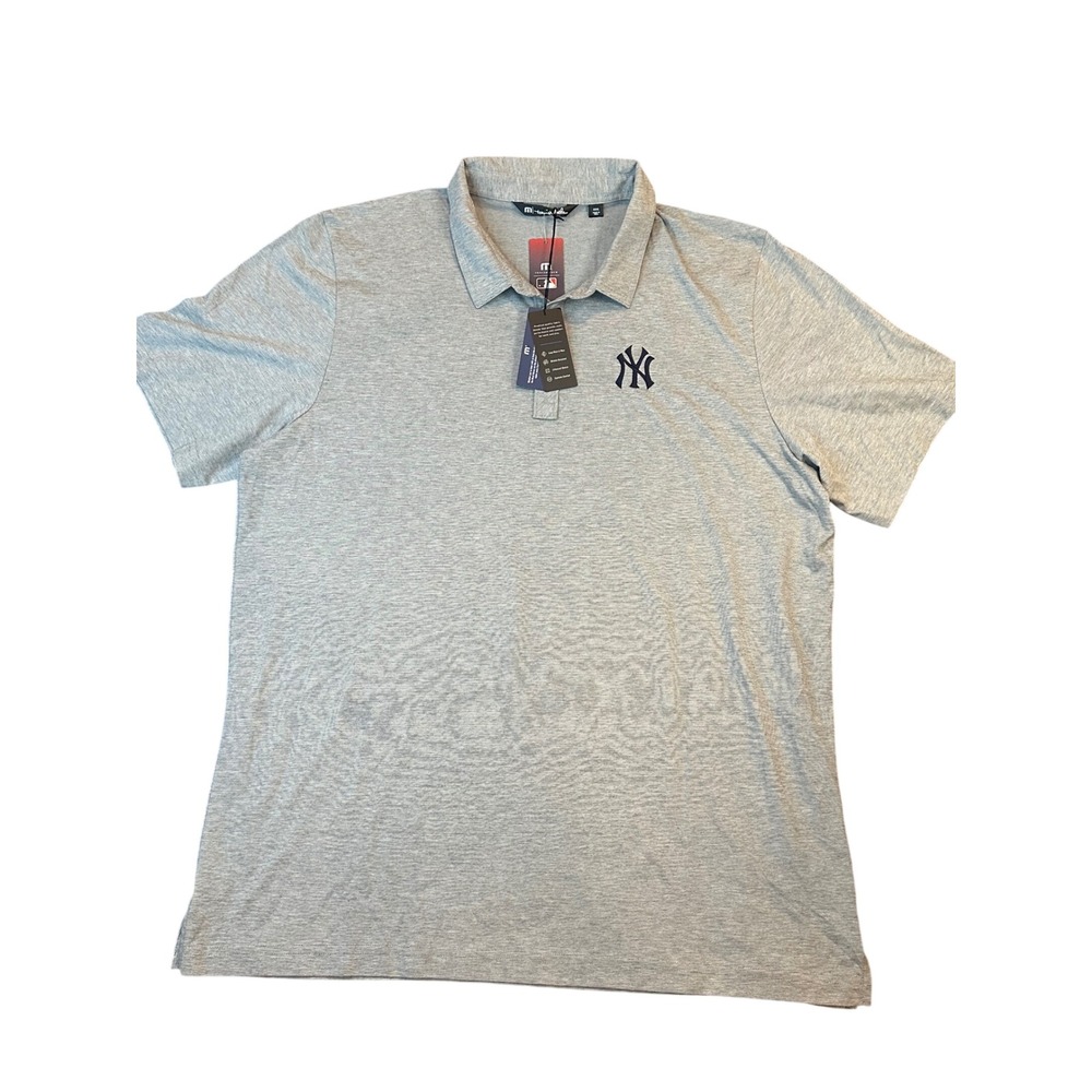 TravisMathew New York Yankees Polo Shirt Mens XXXL Grey Heathered MLB New